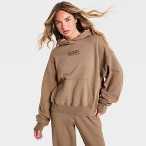 Women Fleece Hoodie Brown M Medium Sweatshirt The Hollister Collection at Target